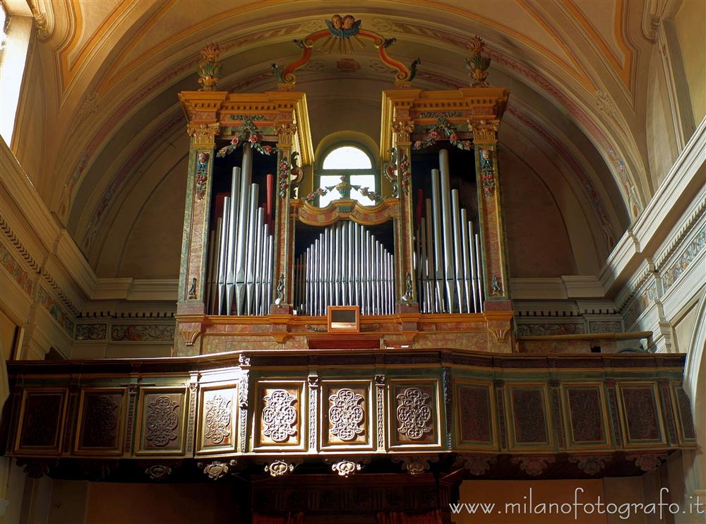 Miagliano (Biella) - Cantoria e organo della Chiesa di Sant'Antonio Abate